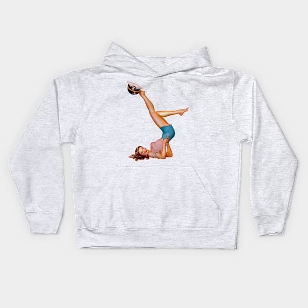 Pin Up- Upside Down Kids Hoodie by Bootyfreeze